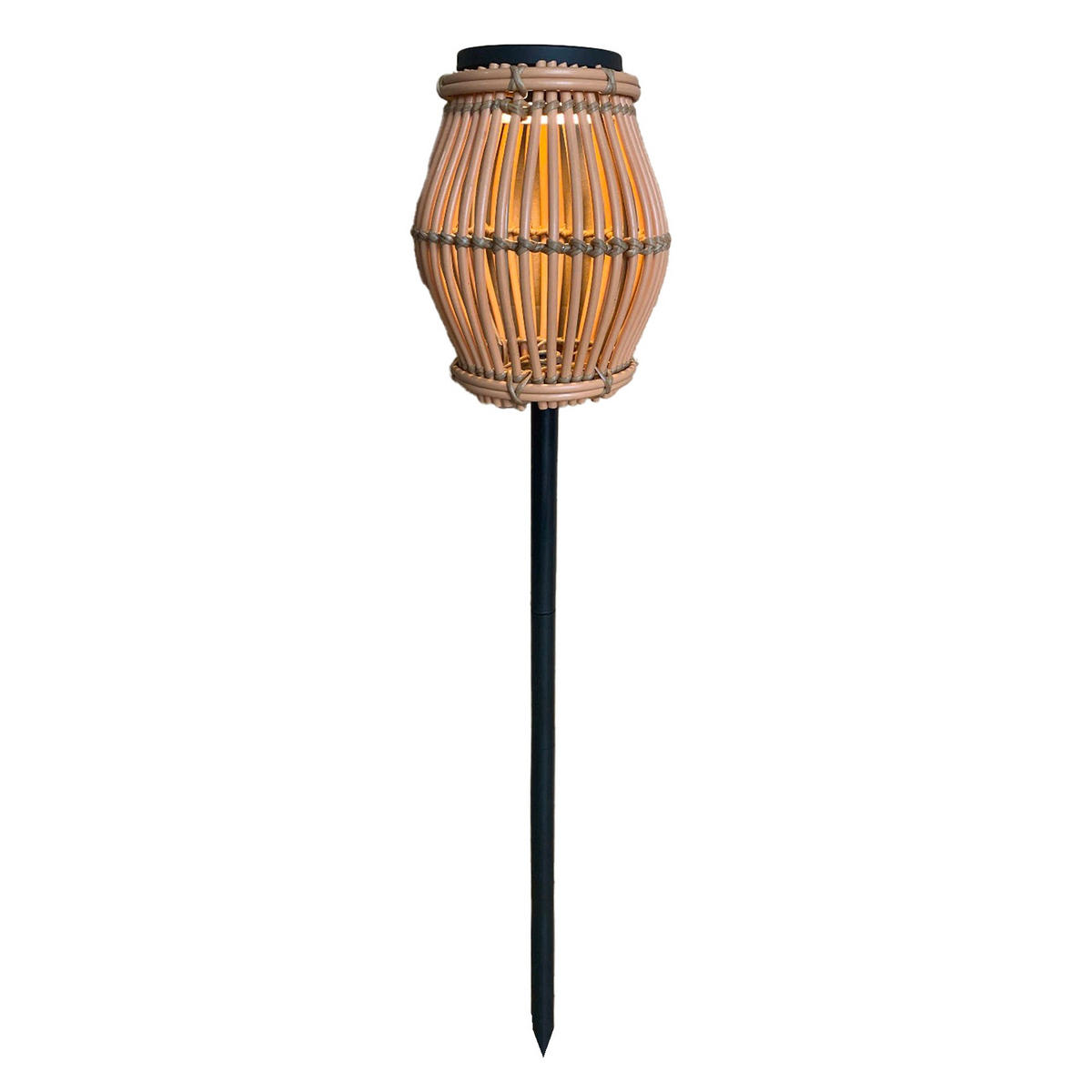 SILVINA H70CM Solar-Bodenleuchten - Braun, Kunststoff (18/18/70cm) - Lumisky