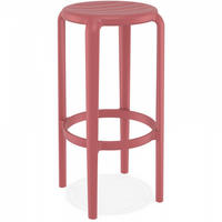 BARHOCKER Rot 36x75x36cm - Rot, Kunststoff (36/75/36cm) - AlterEgo