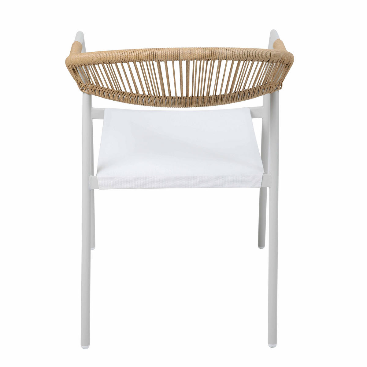 GARTENSTÜHL, Weiß - Weiß, Textil (61/75/55cm) - Oviala