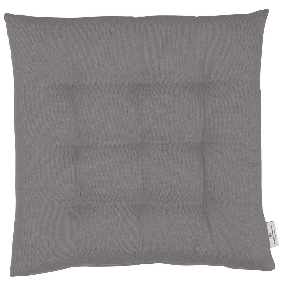 SITZKISSEN MIT 9 PUNKT-STEPPUNG DOVE - Grau, Textil (40/40/5cm) - Tom Tailor