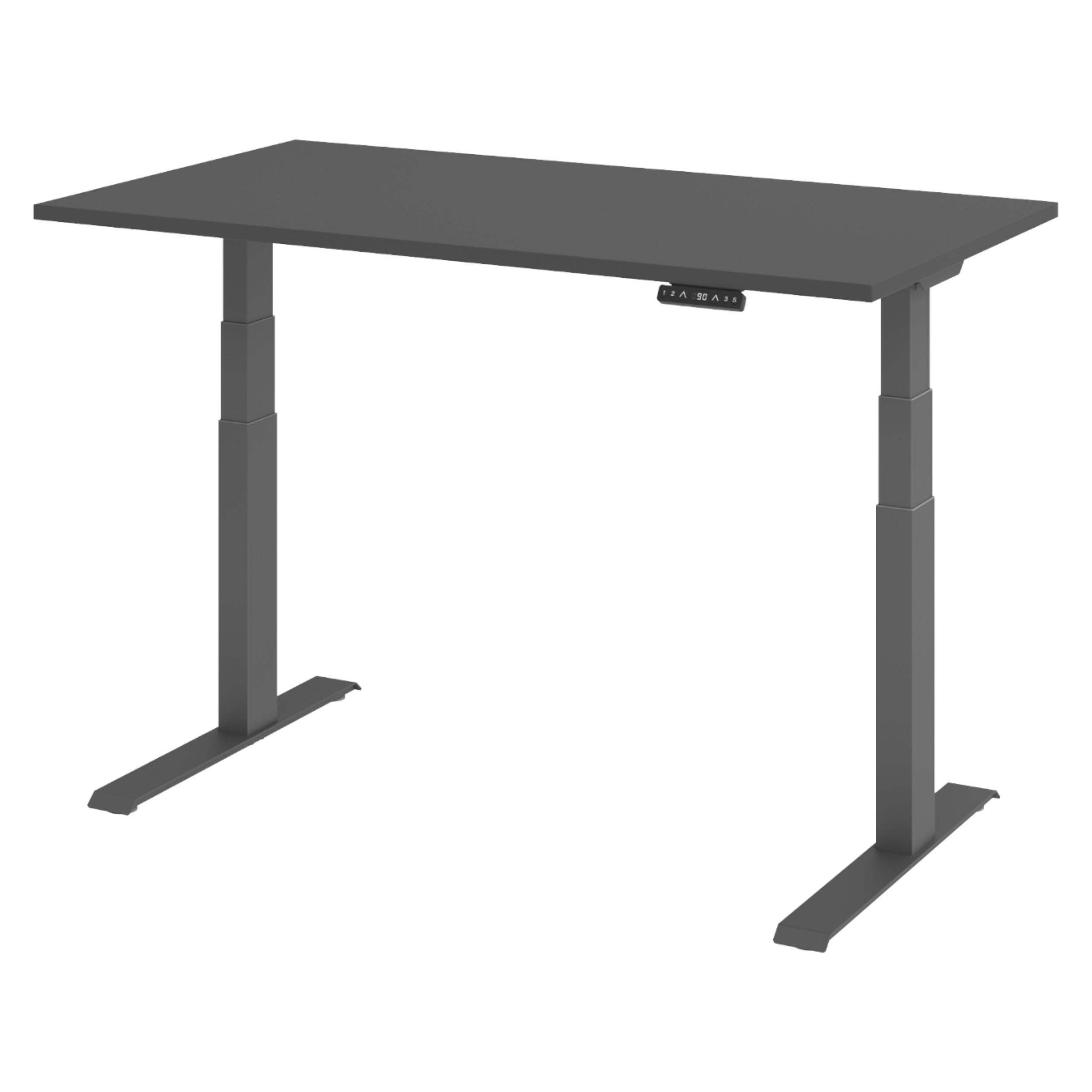 bümö Schreibtisch Graphit, Graphit 140x74x80 cm