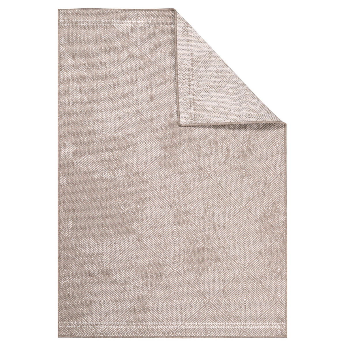 OUTDOOR-TEPPICH DuoRug 5845 Creme 160x230 cm - Beige, Textil (160/230cm) - carpet city