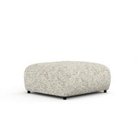 POUF S Zanzibar Beige Webstoff - Beige/Schwarz, Holz/Holzwerkstoff (88/37/88cm) - Maison de Reve