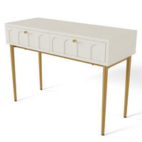 KONSOLENTISCH 100 × 45 × 76,5 cm mit 2 Schubladen, cremeweiß - Creme, Holzwerkstoff (76.5/100/45cm) - SONNENH