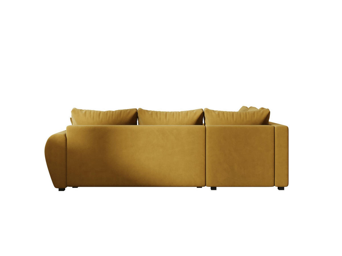 ECKSOFA MOLISA L PLUS Itaka 33 Rechts mit Schlaffunktion - Currygelb, Textil (235/175cm) - Bedante