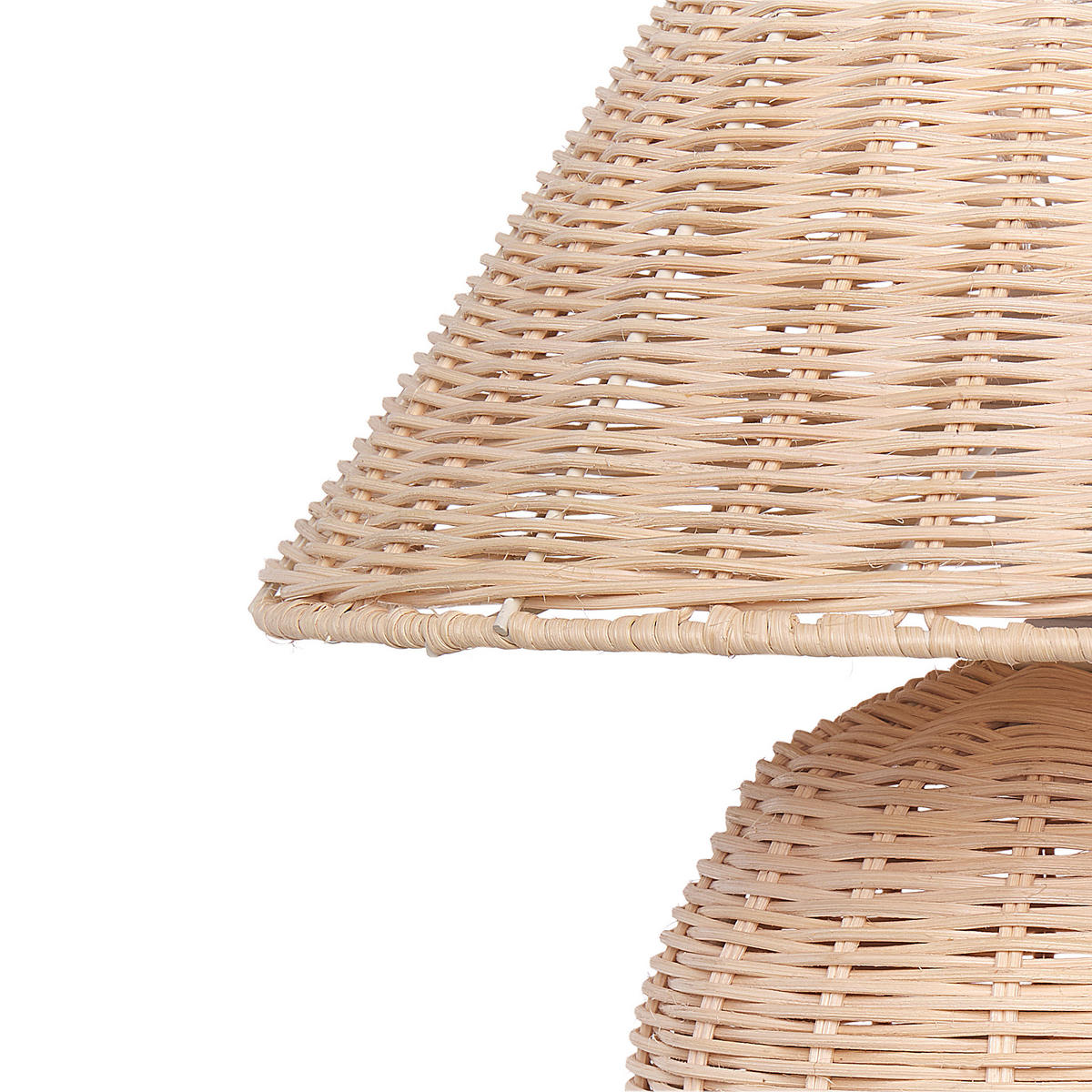 TISCHLEUCHTE Naturfarben Cinder - Naturfarben, Naturmaterialen (30/30/31cm) - Beliani