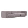 4-SITZER-SOFA Samt Stoff Violett - Lila/Flieder, Kunststoff/Textil (319/70/89cm) - Makamii