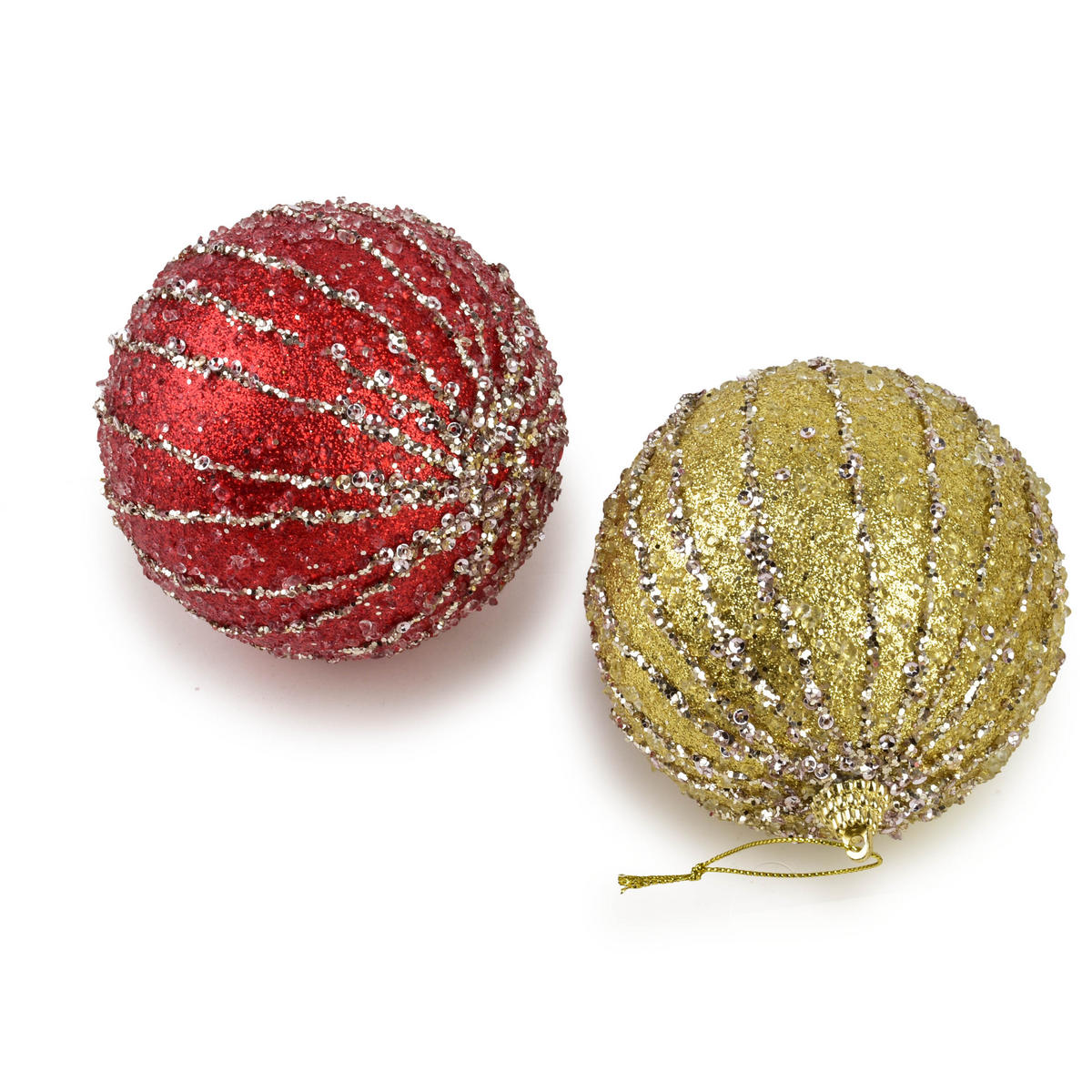 WEIHNACHTSKUGEL Santa Lila 10 cm Styropor - Goldfarben, Kunststoff (10/10/10cm) - Mondex