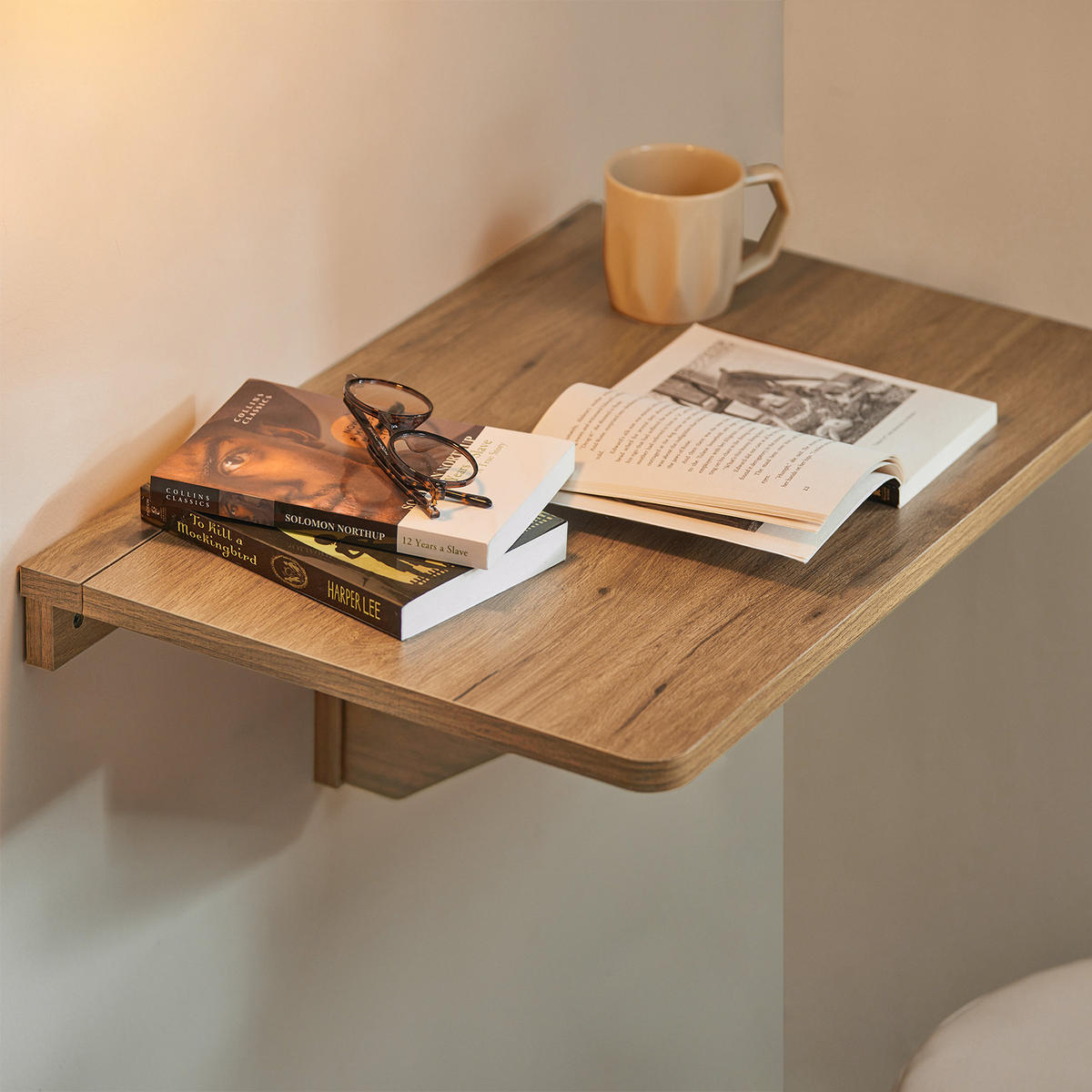 WANDKLAPPTISCH Vintage - Braun, Holzwerkstoff (60/6/40cm) - SoBuy