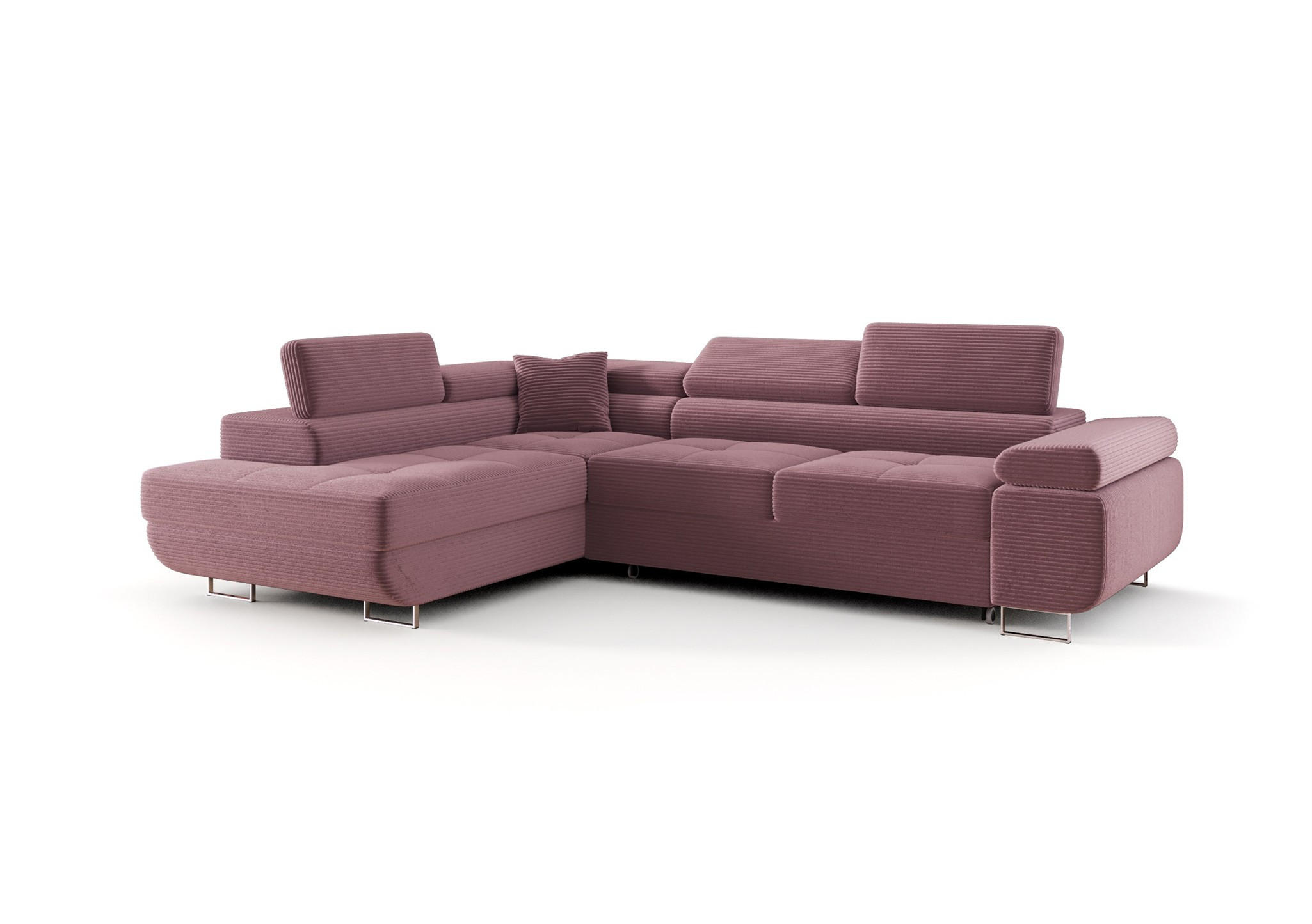ECKSOFA Monaro Mit Schlaffunktion - Violett, Holzwerkstoff/Textil (275/202cm) - Fun Möbel