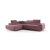 ECKSOFA Monaro Mit Schlaffunktion - Violett, Holzwerkstoff/Textil (275/202cm) - Fun Möbel