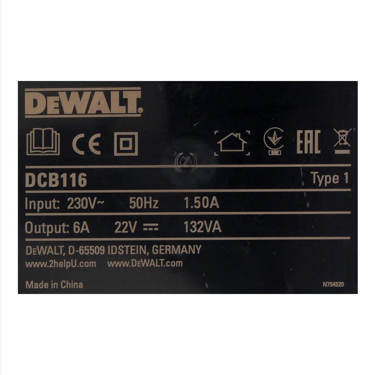 DEWALT DCB 116 XR Schnell Ladegerät 12 V - 18 V Li-Ion 6 A - Multicolor, Kunststoff (220/150/90cm) - DeWalt