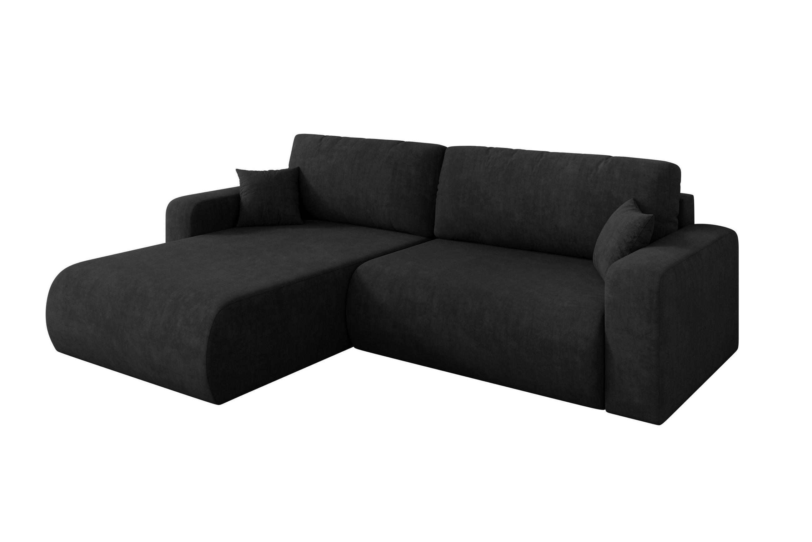 Altdecor Ecksofa Schwarz 276x193 cm