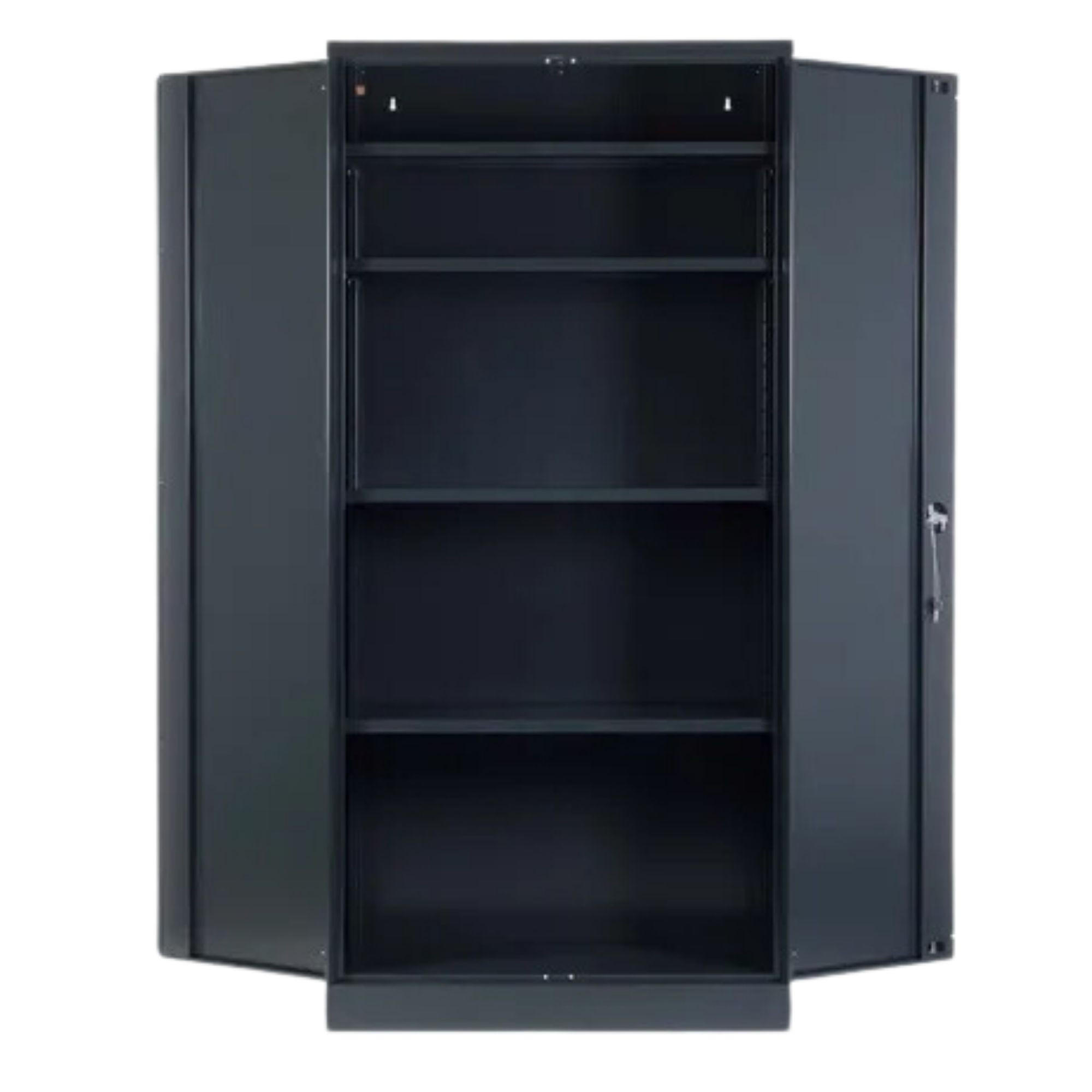 STAHLSCHRANK Bee mit 10 lackierten Fachböden 195x92x60 cm Korpusfarbe Anthrazit Frontfarbe Anthrazit - Anthrazit, Metall (92/195/60cm)