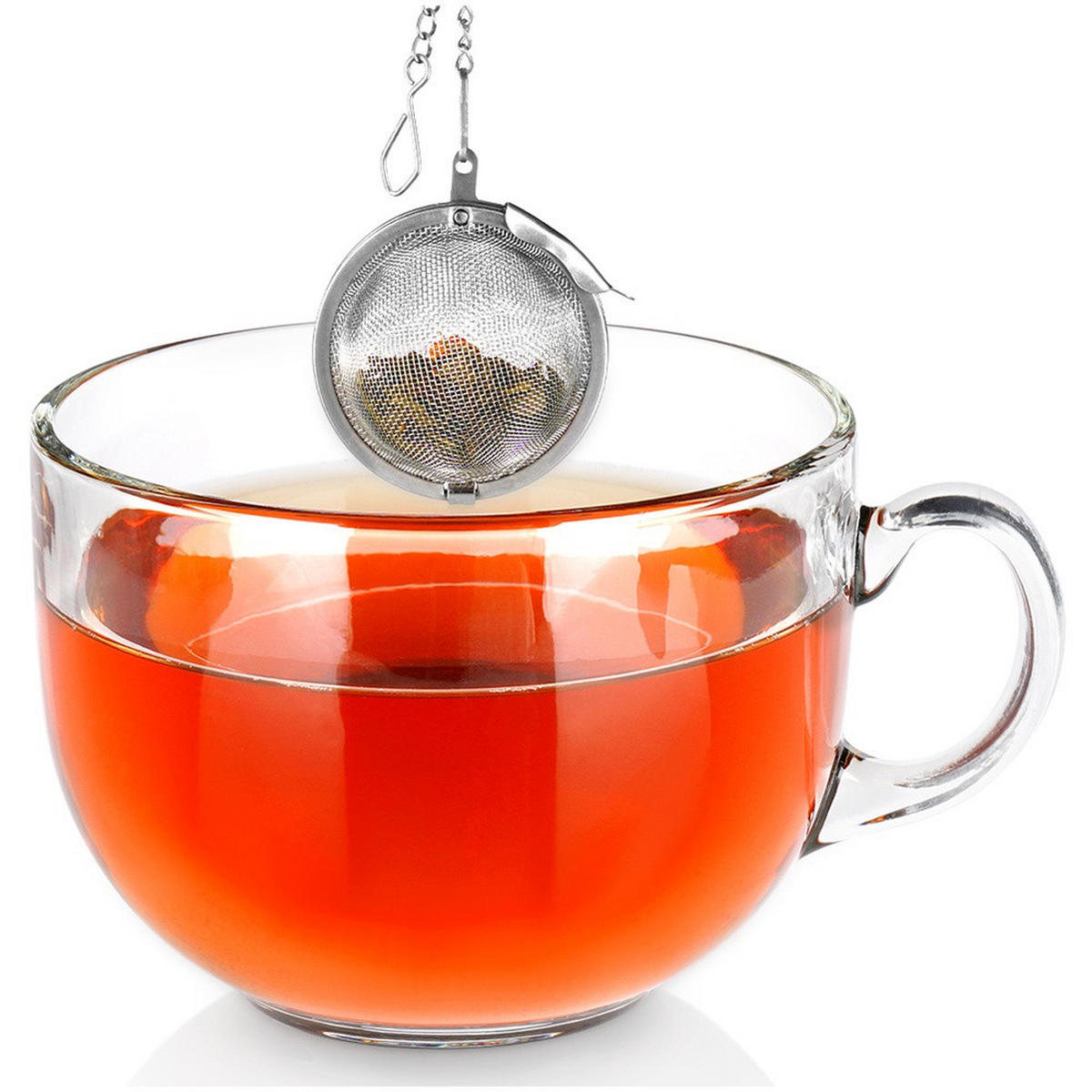 TEEGLAS XXL mit Brühsieb Edelstahl transparent - Klar, Glas (12/9/15cm) - Orion 