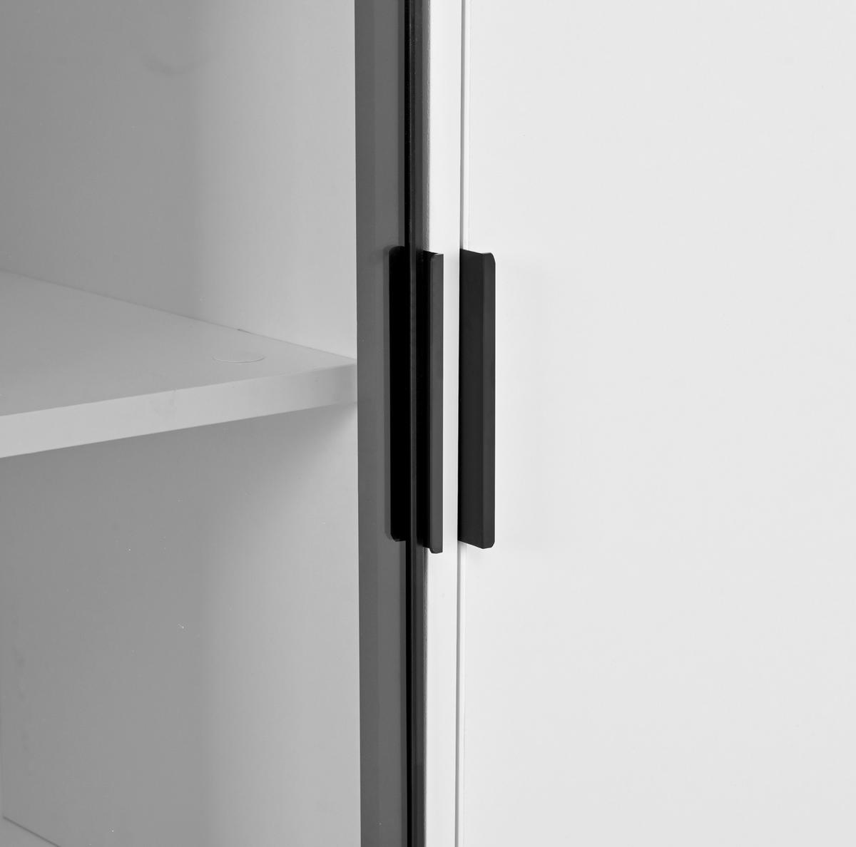 KOMMODE aus MDF & Spanplatte 160x36x78cm in Weiß mit LED-Beleuchtung - Weiß, Holzwerkstoff (160/78/36cm) - Modfu