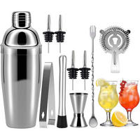 COCKTAILSHAKER Set 10-teilig Edelstahl - Silberfarben, Metall (8.9/8.9/25.9cm)