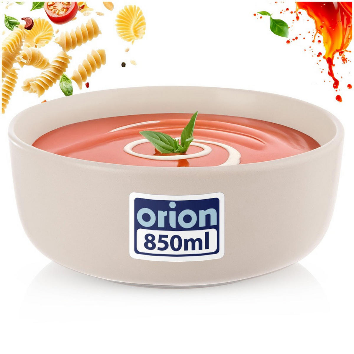 SNACKSCHALEN Keramik mit Löffel 90 ml 7-tlg. Weiß - Weiß, Keramik (6.5/21.5/5.5cm) - Orion 