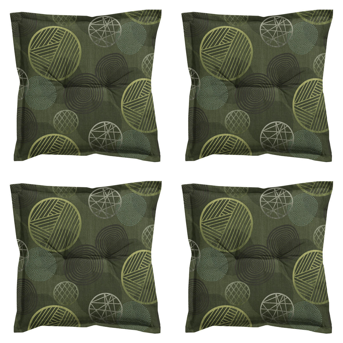 SITZKISSEN Kreis 50/50 cm 4er-Set - Grün, Textil (50/5/50cm) - Madison