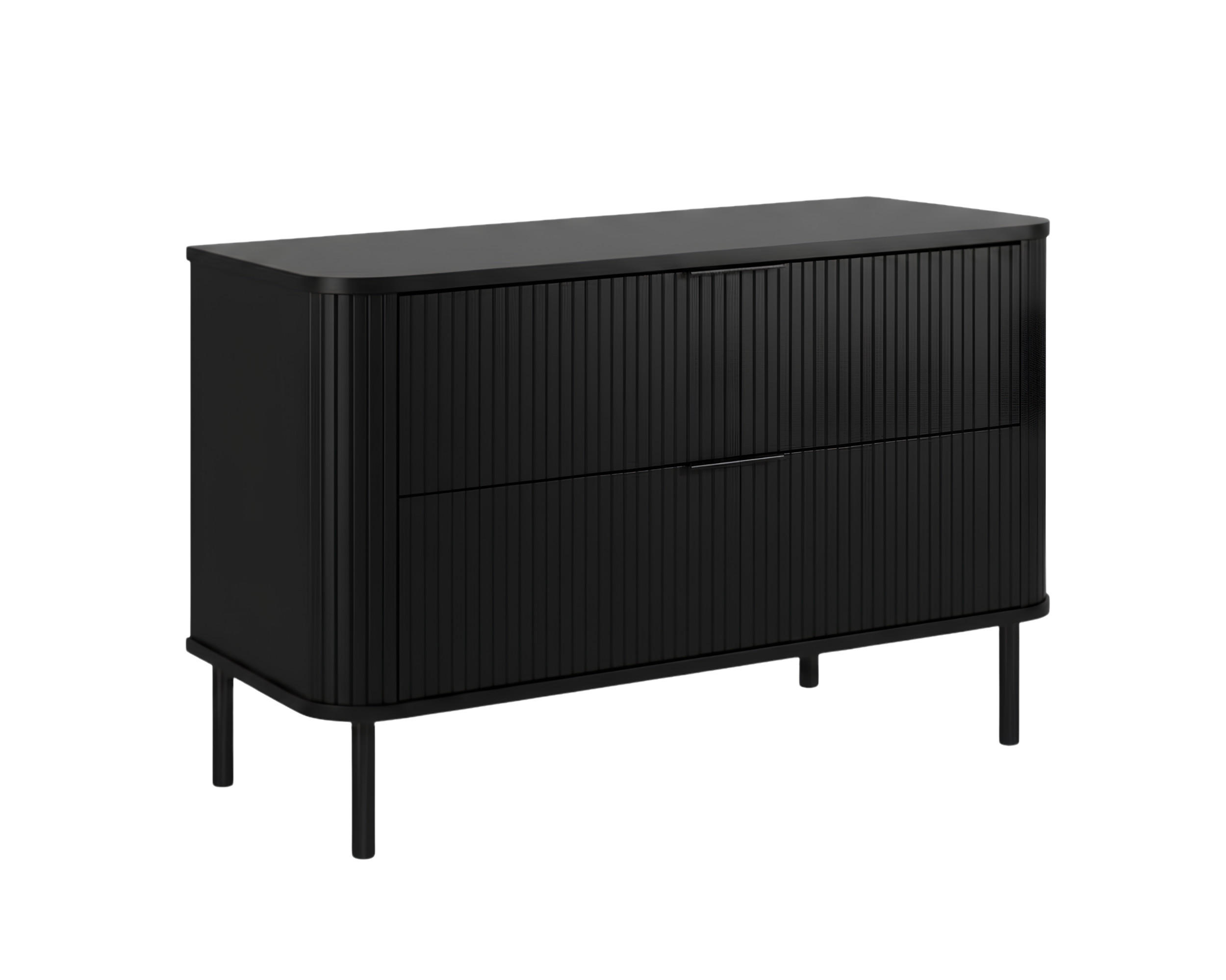 BADEZIMMERSCHRANK : Farbe Schwarz, Griff schwarz, Füße schwarz, 100 x 41,5 x 66,7 cm - Schwarz, Holzwerkstoff (100/66.7/41.5cm) - 3XE LIVING