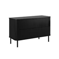 BADEZIMMERSCHRANK : Farbe Schwarz, Griff schwarz, Füße schwarz, 100 x 41,5 x 66,7 cm - Schwarz, Holzwerkstoff (100/66.7/41.5cm) - 3XE LIVING