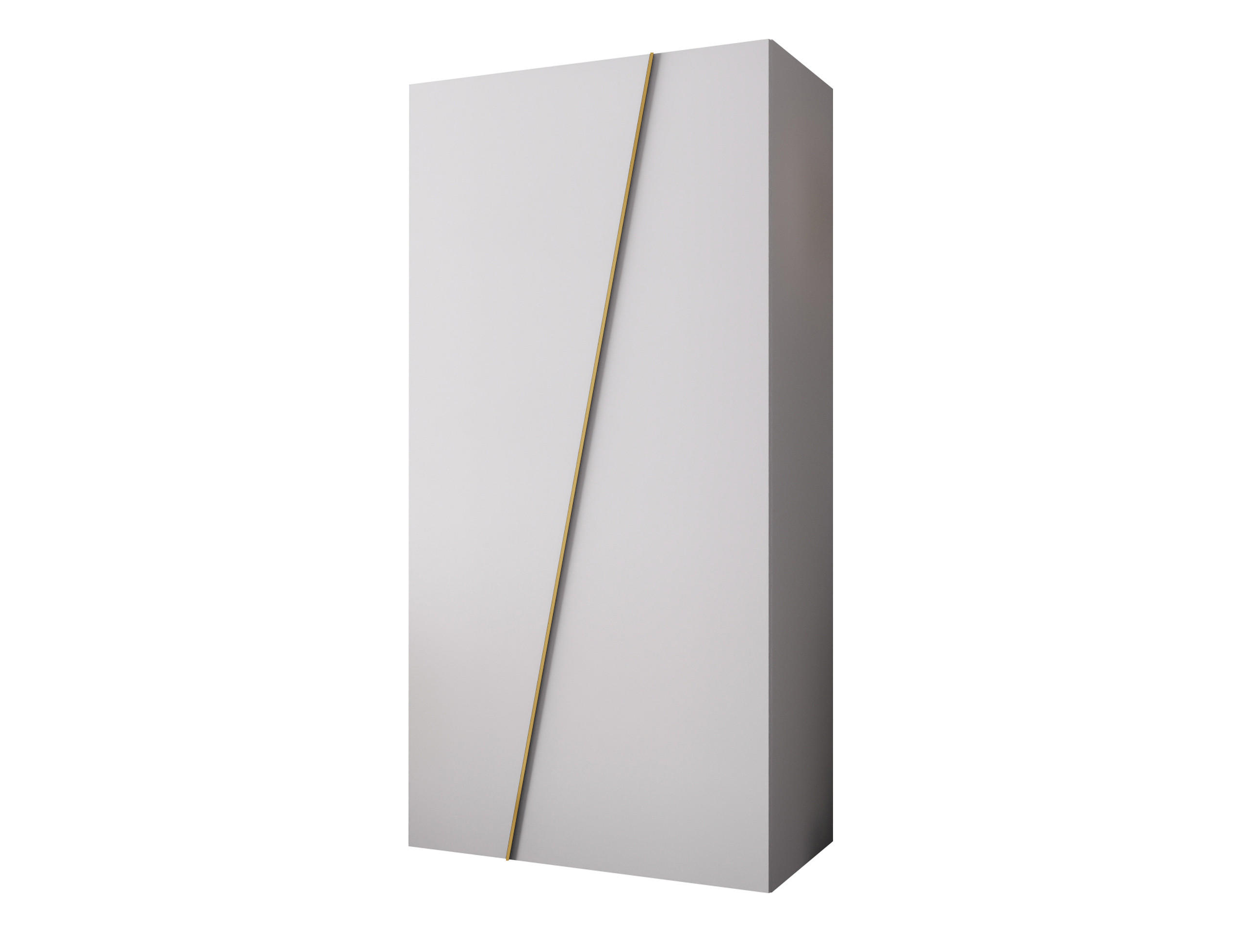 Mirjan24 Drehtürenschrank Weiß, Gold 100x202x50 cm
