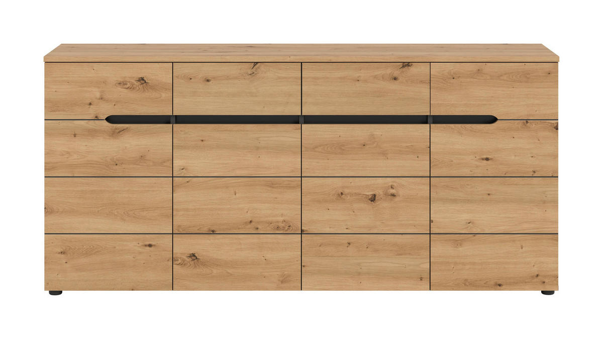 KOMMODE CANU (B/H/T: ca. 173/81/41 cm) in Basalt grau/Artisan Nachbildung - Grau, Holzwerkstoff (173/81/41cm)