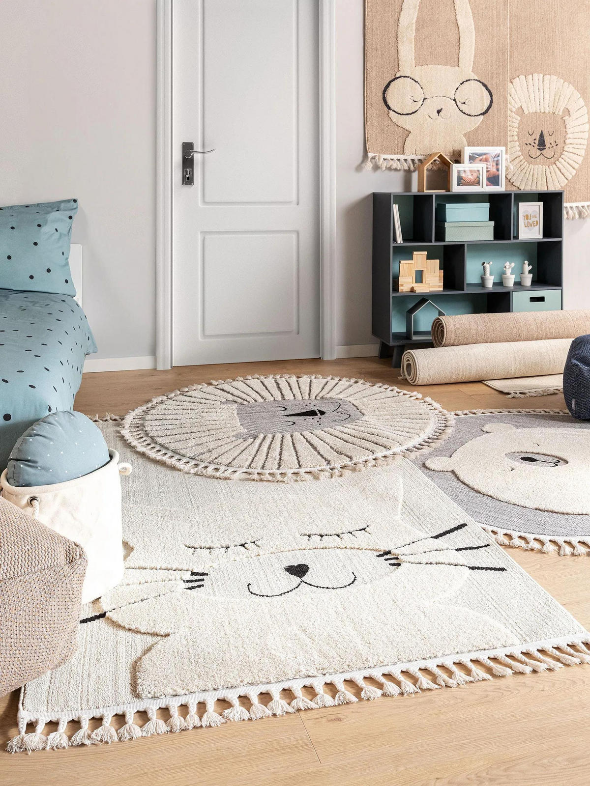 OTROŠKA preproga Momo bež ø 120 cm - bež, tekstil/naravni materiali (120/120cm) - Lytte