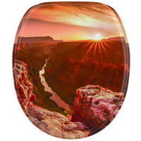 WC-SITZ mit Absenkautomatik Grand Canyon - Orange, Holzwerkstoff (38/6/47cm) - Sanilo