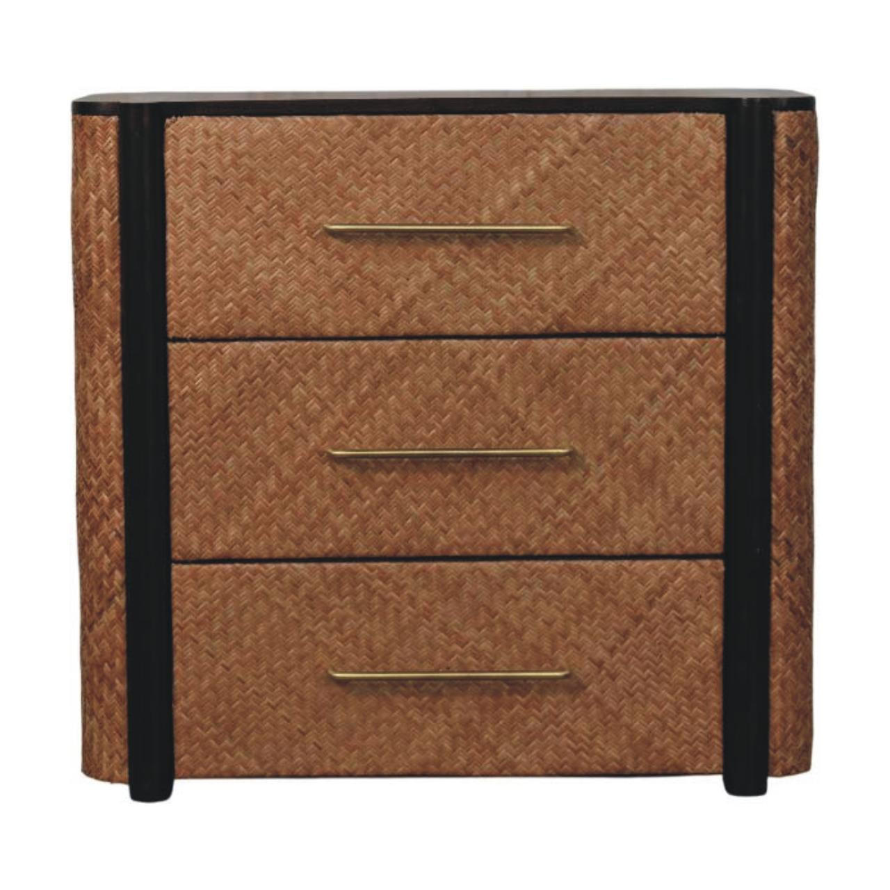 Artisan Furniture NOČNÍ STOLEK – nástěnný kulatý kaštanový, 1 zásuvka, hnědý
