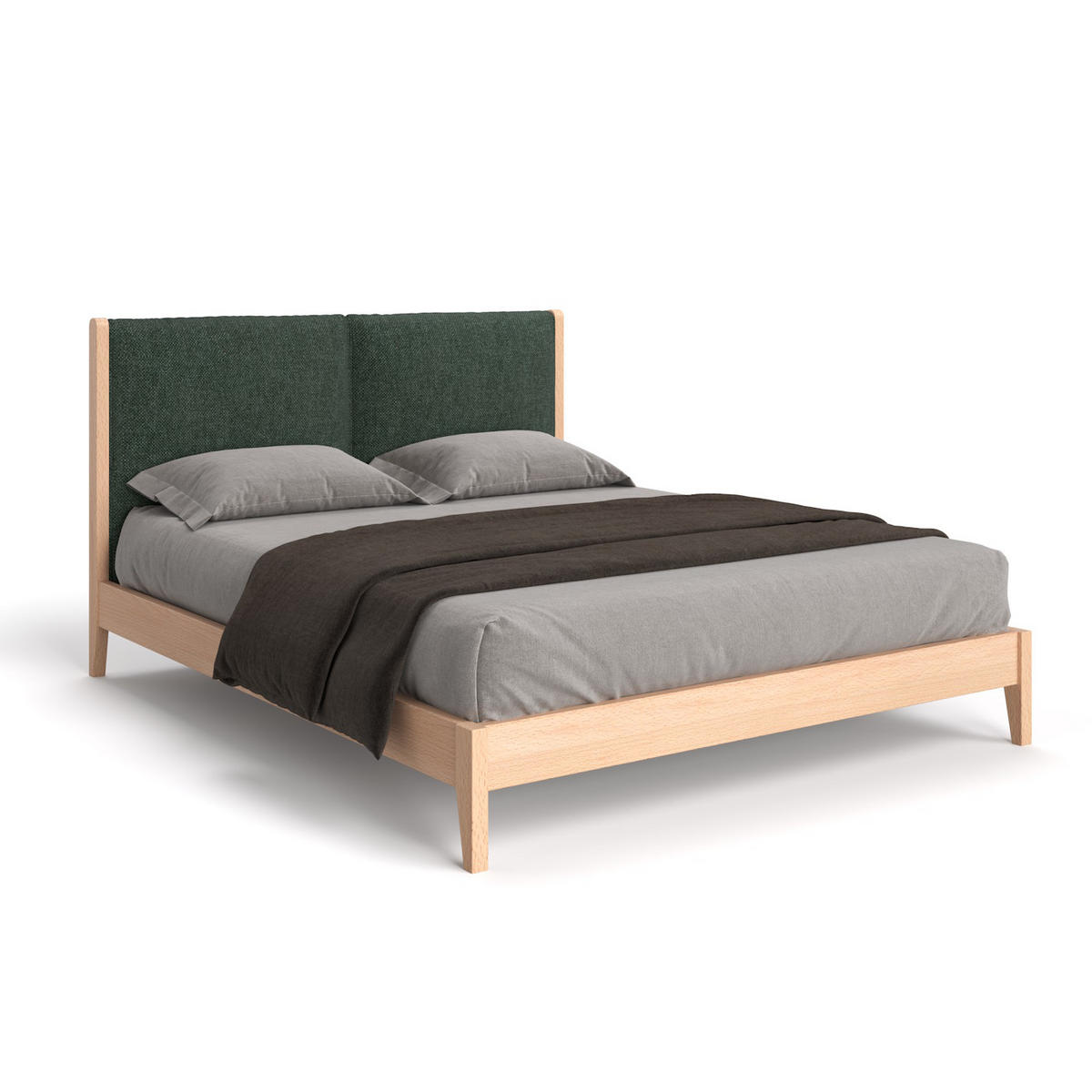 MASSIVHOLZBETT Vena aus Buche 200x220 cm, Storm 39 - Buchefarben/Naturfarben, Holz (200/220cm) - Danzz