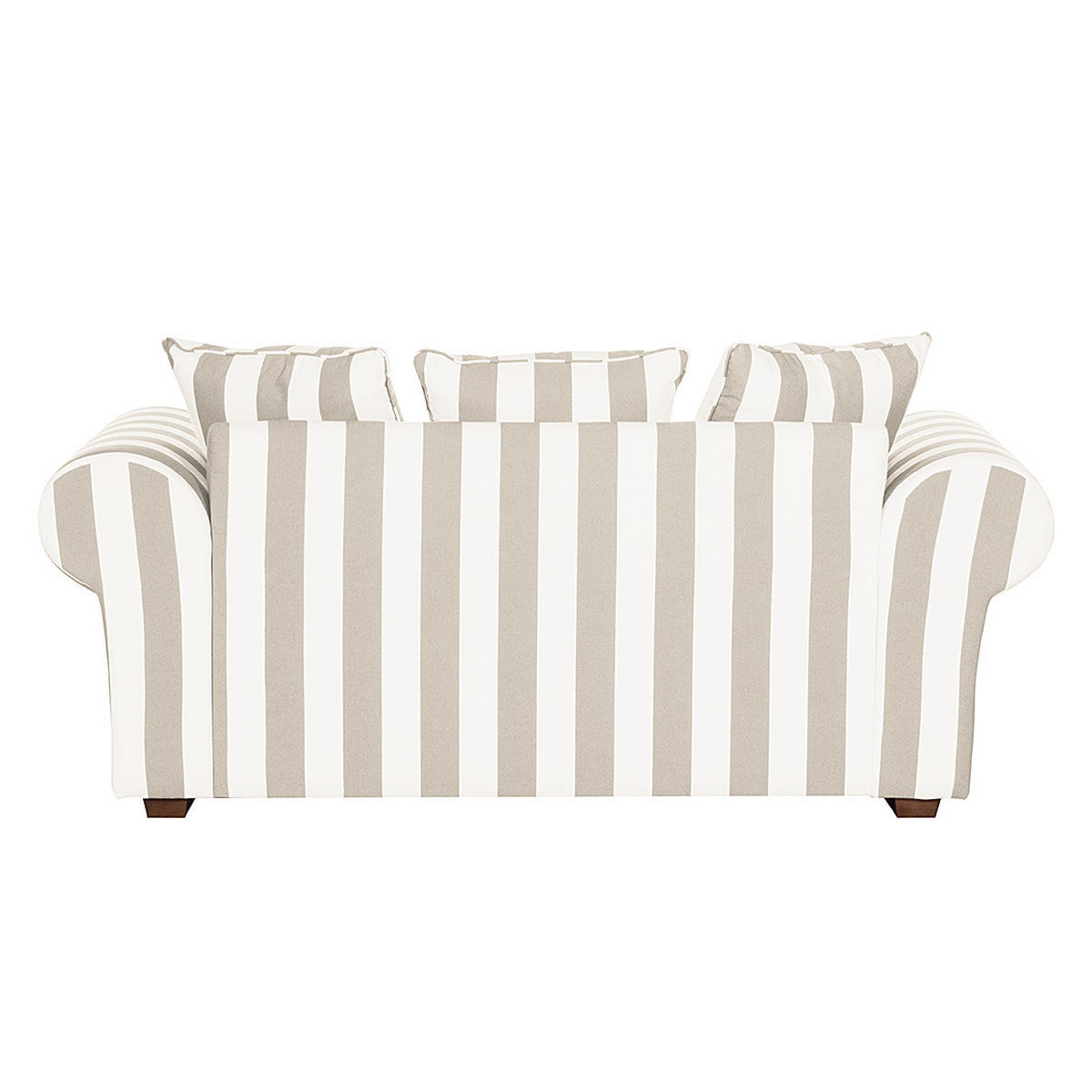 2-SITZER SOFA - Webstoff, Beige gestreift - Beige, Textil (187/88/88cm) - home24