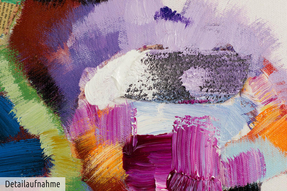 ACRYLBILD HANDGEMALT 80/80 cm - Multicolor, Holz/Textil (1.6/80cm) - KUNSTLOFT