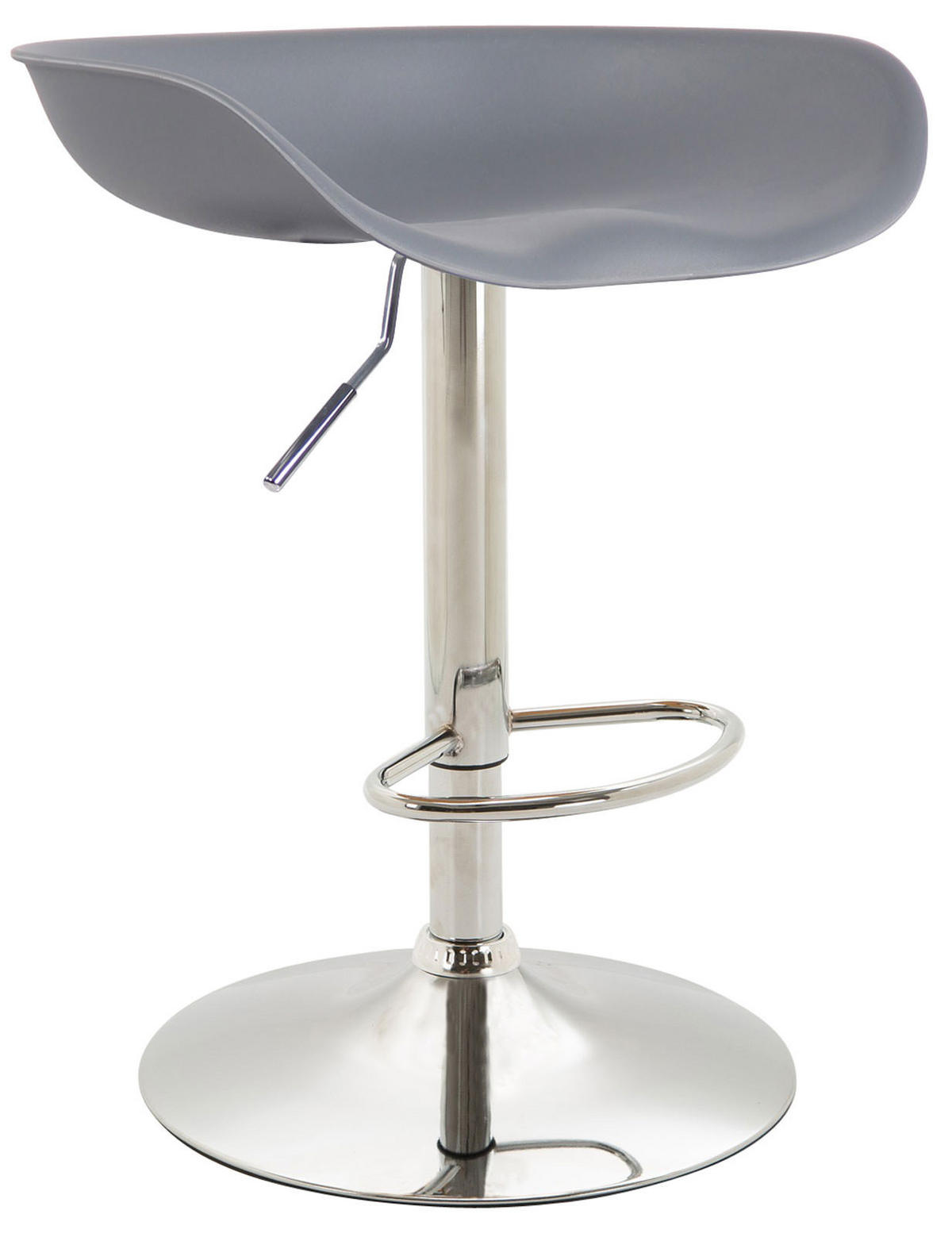 BARHOCKER Kunststoff grau - Chromfarben/Grau, Kunststoff/Metall (52/67/43cm) - CLP
