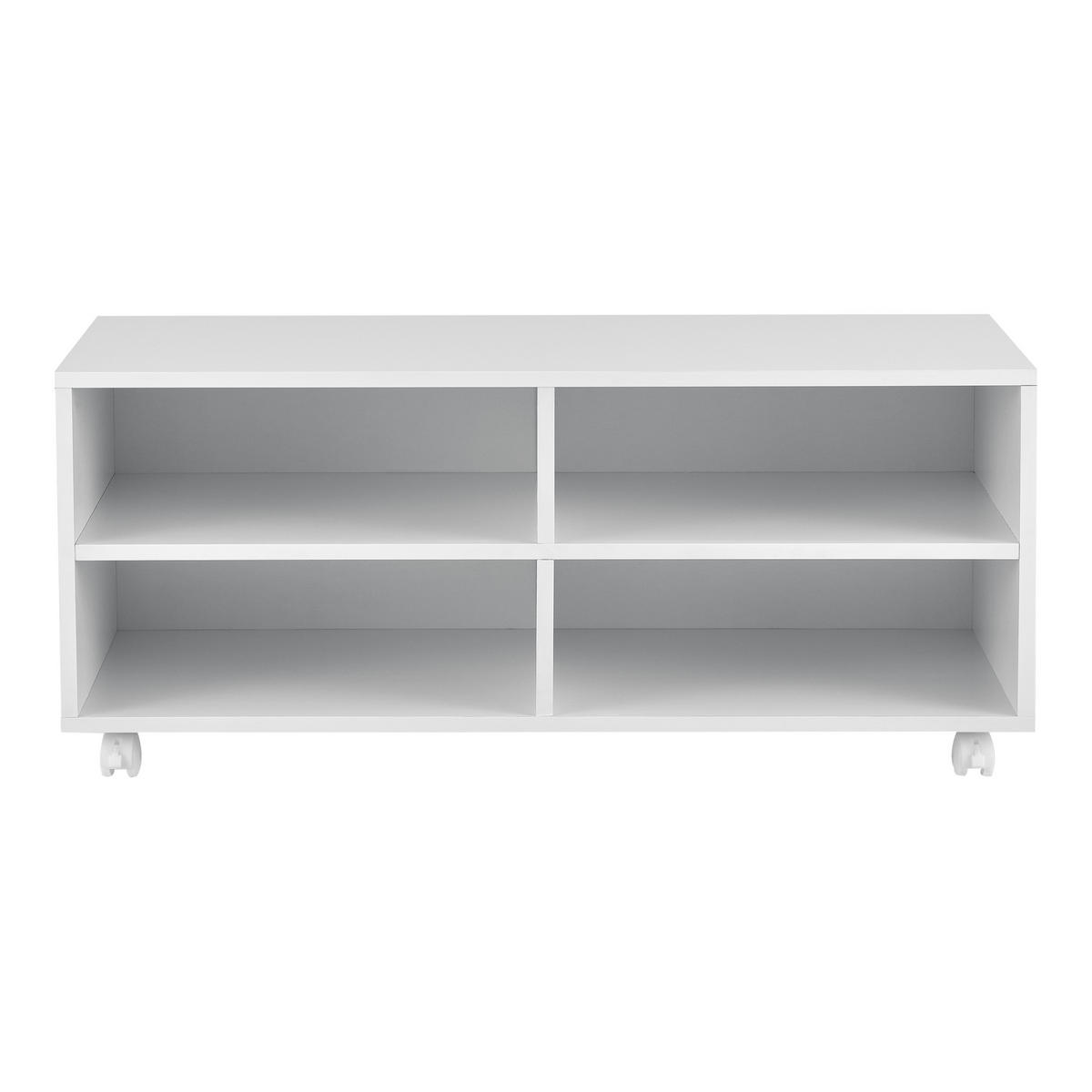 LOWBOARD Gränne - Weiß, Holzwerkstoff/Kunststoff (90/40.5/35cm) - [en.casa]