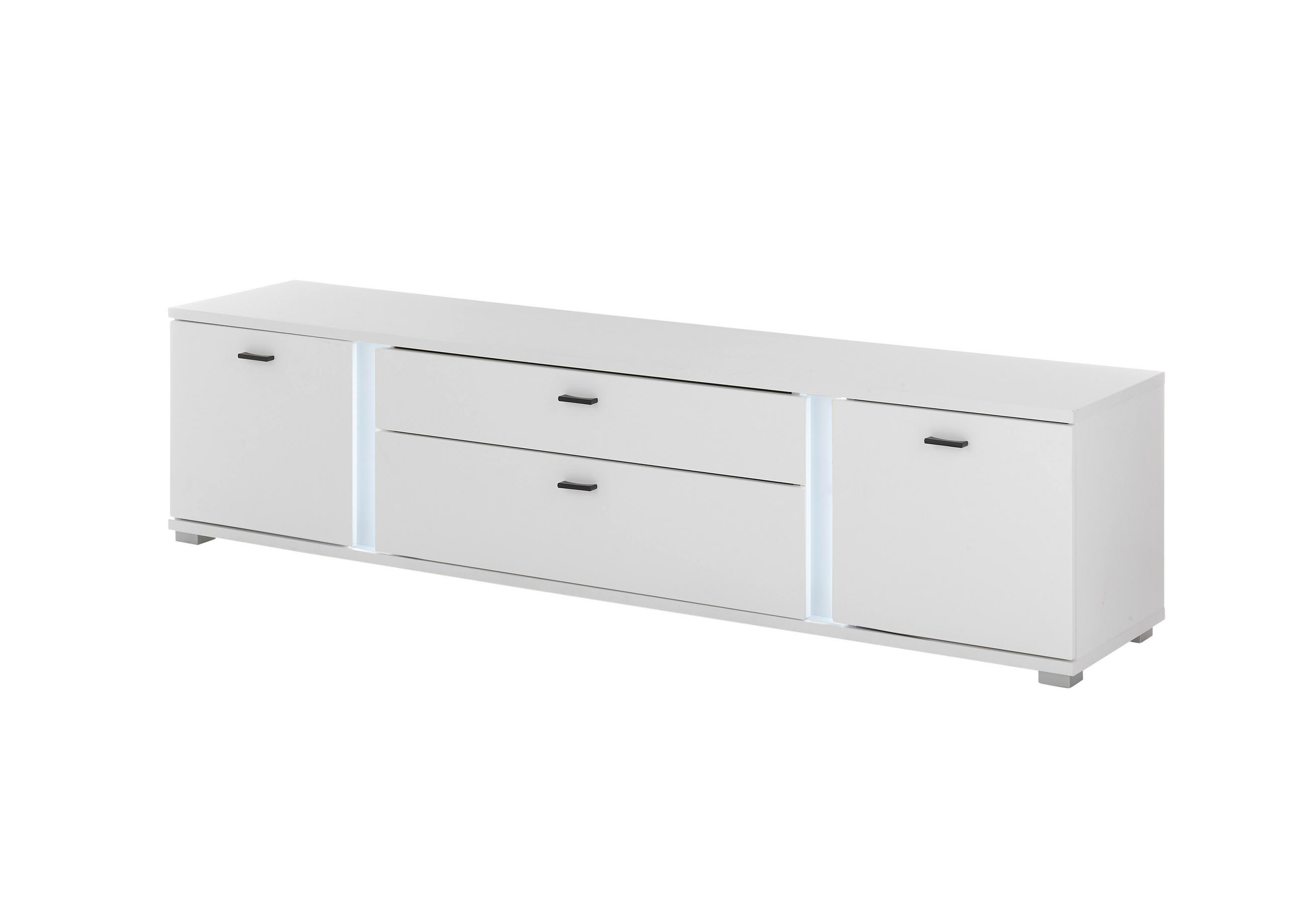LOWBOARD M19 Weiß Matt 200/45/42 cm breit - Weiß, Holzwerkstoff (200/45/42cm) - Livojo