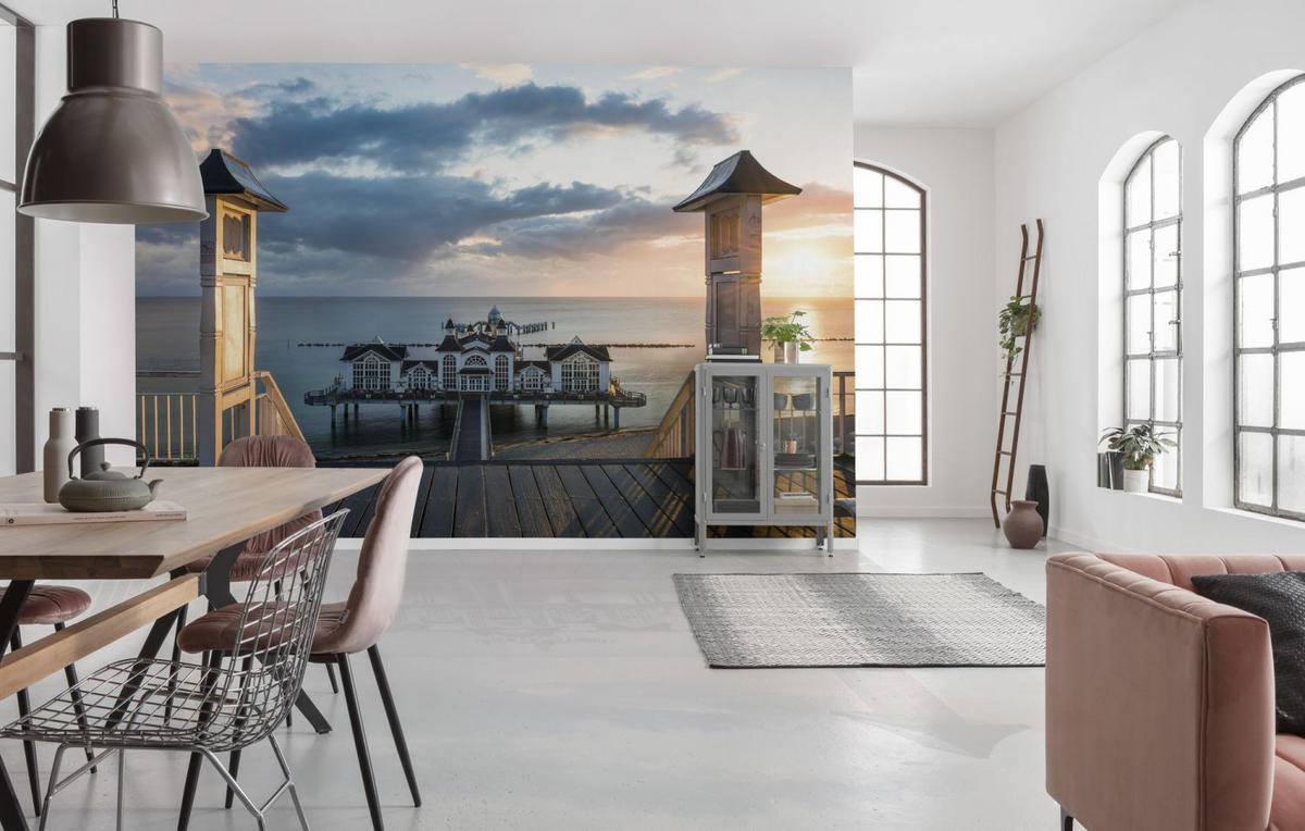 FOTOTAPETE Landschaft 450 x 280 cm - Grau, Papier (450/280cm) - Sanders & Sanders