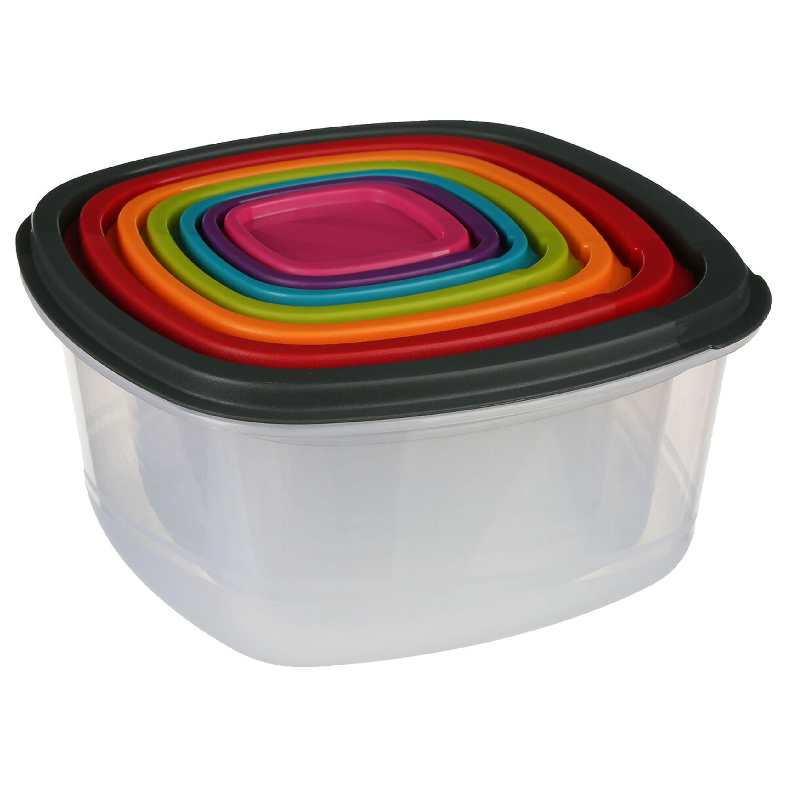 FRISCHHALTEDOSEN Set 7-tlg., PP-Kunststoff, Bunt - Multicolor, Kunststoff (22/11.5/22cm) - 5five Simply Smart