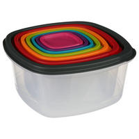 FRISCHHALTEDOSEN Set 7-tlg., PP-Kunststoff, Bunt - Multicolor, Kunststoff (22/11.5/22cm) - 5five Simply Smart