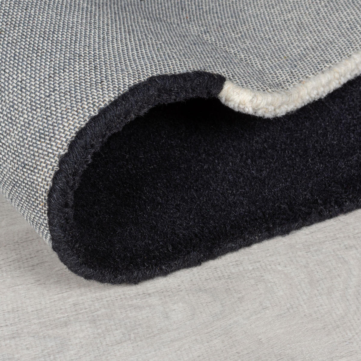 WOLLTEPPICH Geometrisch-Design, handgetuftet THAMES EVA - Grau, Textil (200/290cm) - KADIMA DESIGN