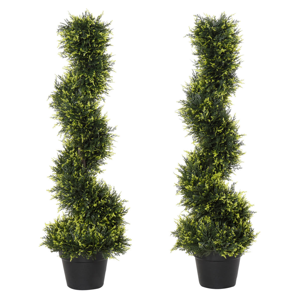 KUNSTPFLANZE DE-08635 90 cm mit Topf Grün - Grün, Kunststoff (90cm) - ComfortXL