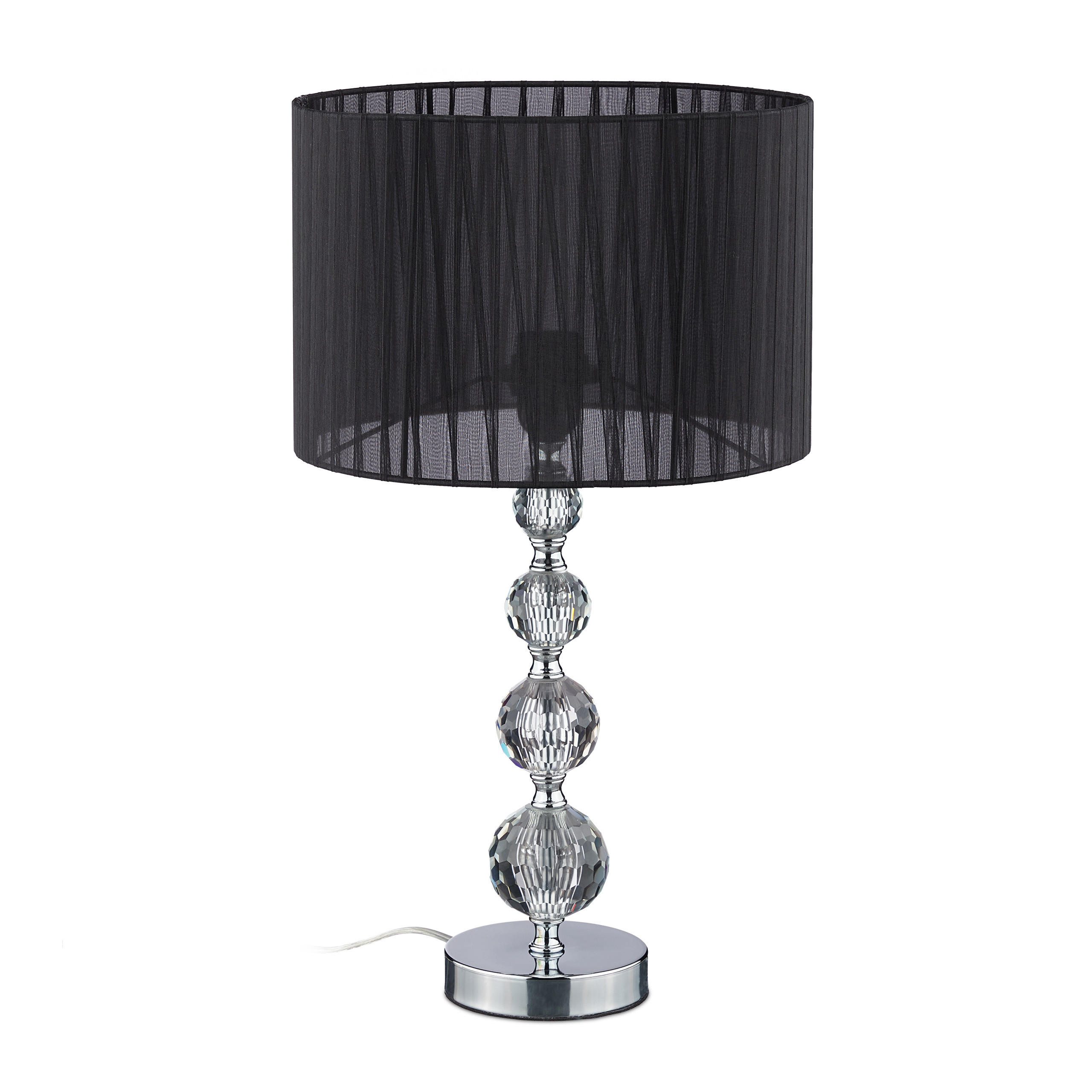 TISCHLAMPE - Multicolor, Glas/Textil (29.5/29.5/54cm) - Relaxdays