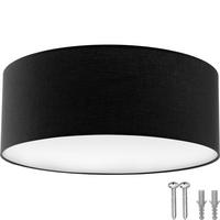 DECKENLEUCHTE Circum ,40 x 15,5 cm ,schwarz - Schwarz, Kunststoff (40/40/15.5cm) - tectake