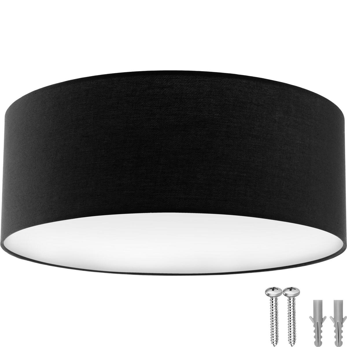 DECKENLEUCHTE Circum ,40 x 15,5 cm ,schwarz - Schwarz, Kunststoff (40/40/15.5cm) - tectake