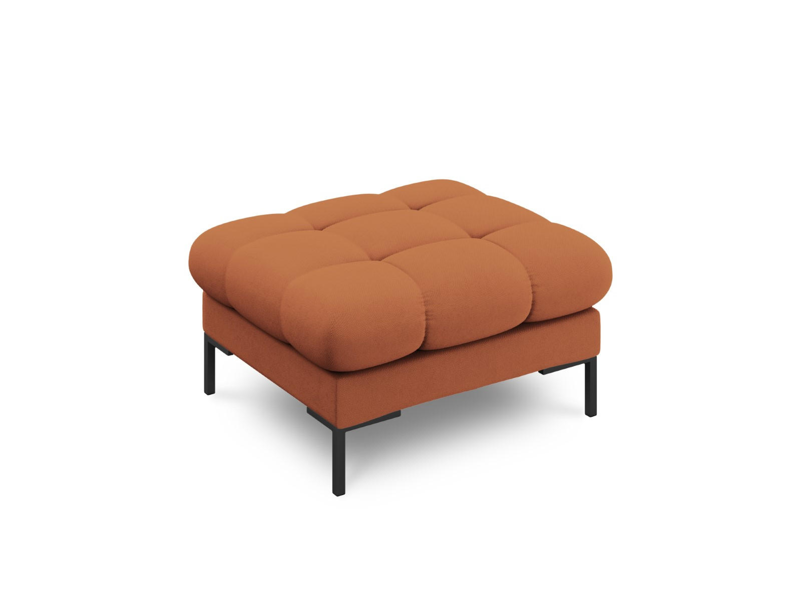 POUF Mamaia aus strukturiertem Stoff ziegelstein - Braun, Textil (60/41/60cm) - Micadoni