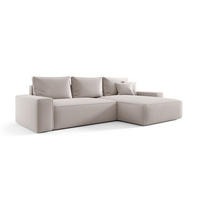 ECKSOFA MONA mit Schlaffunktion POSO 100 Rechts - Ecru, Textil (280/185cm) - Bedante