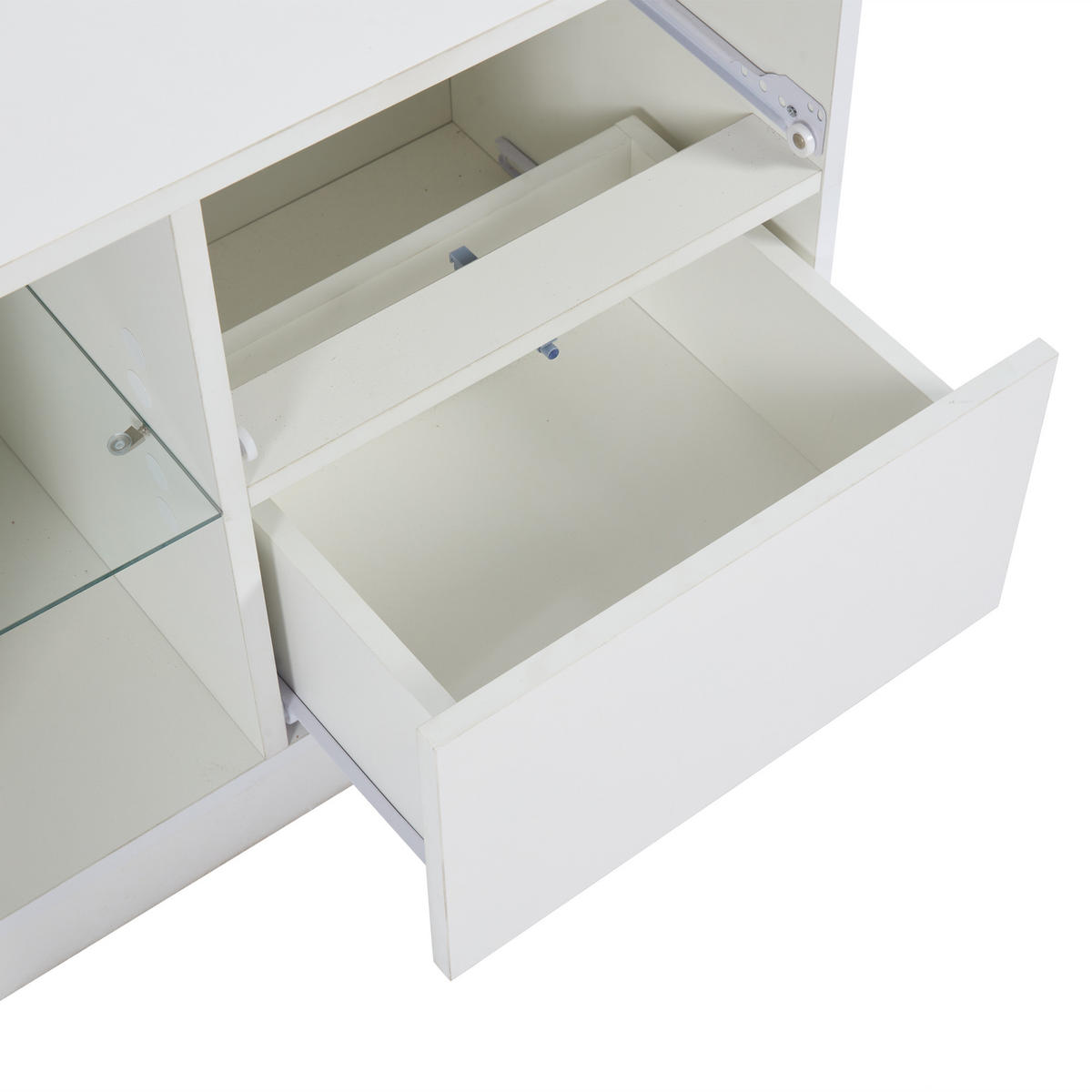 TV-LOWBOARD Gloss Weiß 160/40/52 cm - Weiß, Holzwerkstoff (160/52/40cm) - PANGIVO
