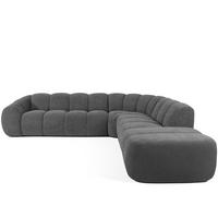 ECKSOFA RECHTS FLAVA, Aschgrau - Grau, Holz/Holzwerkstoff (310/314cm) - KONSIMO®
