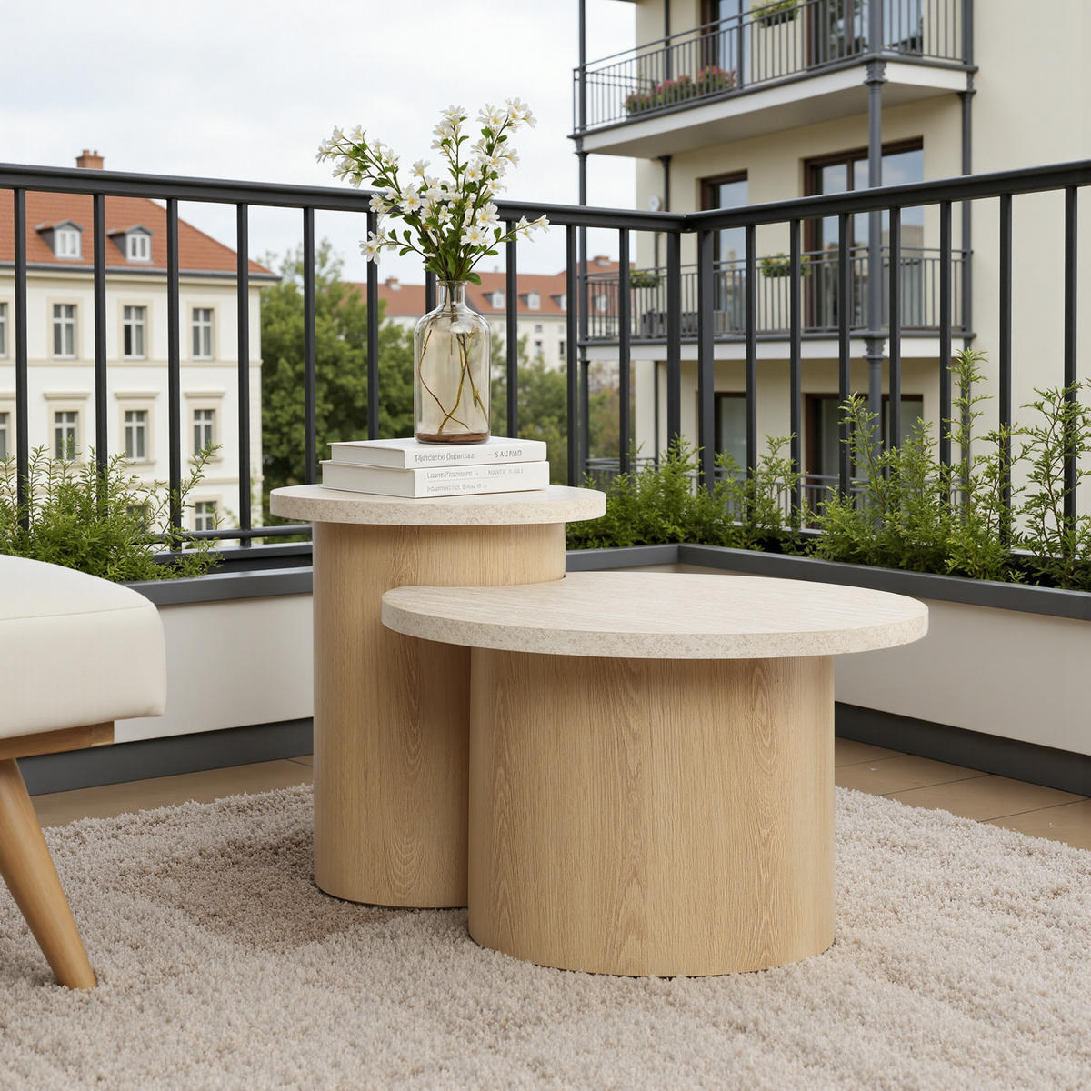 COUCHTISCHE 2er-Set, Holz | B85 x T60 x H47,5 cm - Braun, Holzwerkstoff (60/85/47.5cm) - Hometopia