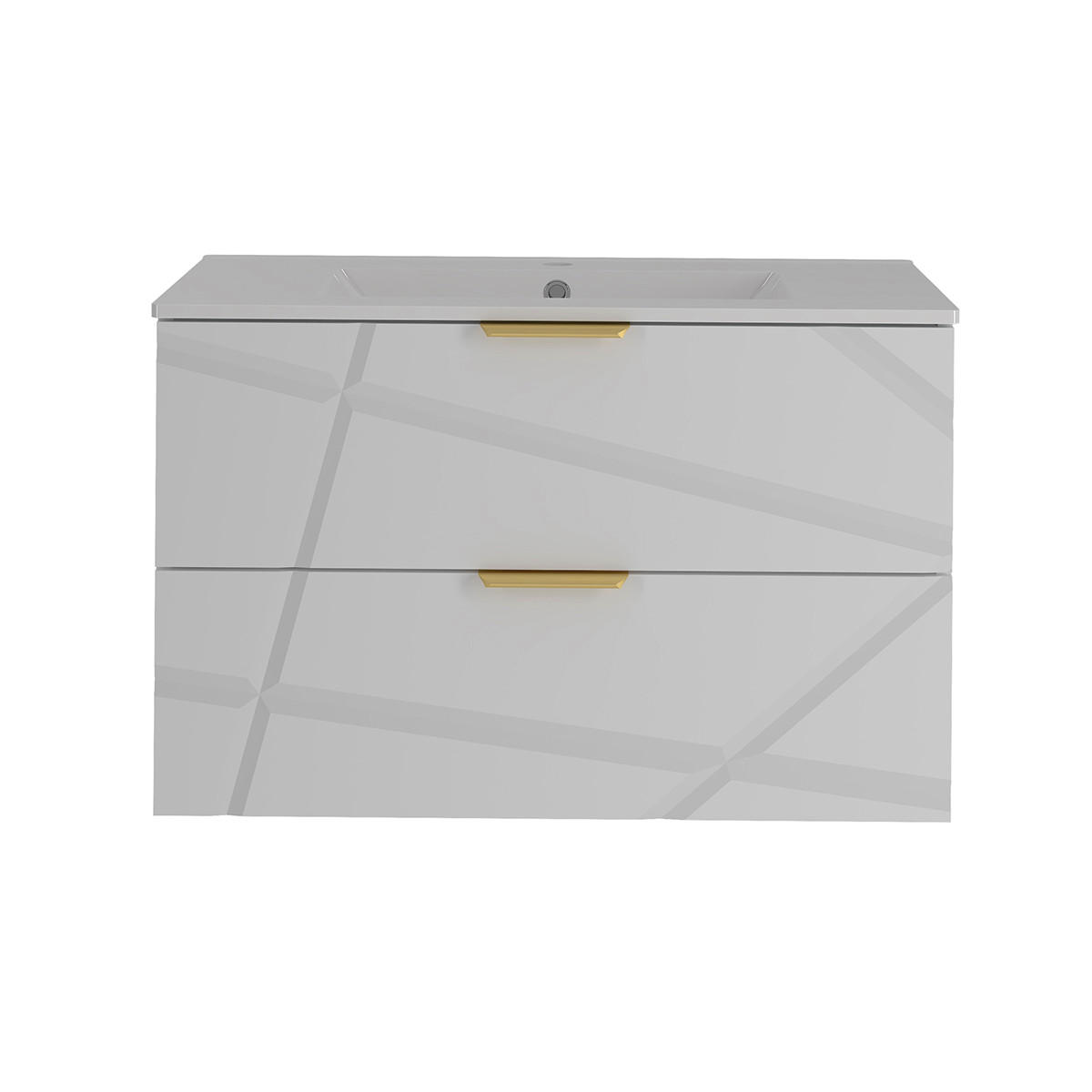 WASCHTISCH 80cm Aurora Weiß - Weiß, Holzwerkstoff (80/50/45.8cm) - Petits-meubles